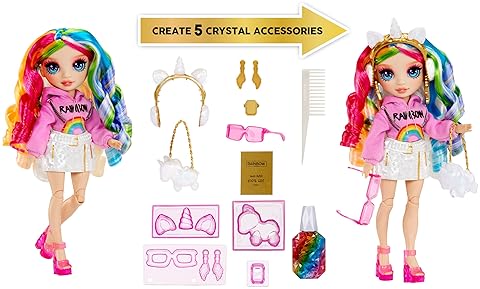 Rainbow High Crystal Fashion Doll Kit for Kids - DIY Crystal Accessory Make It Set
