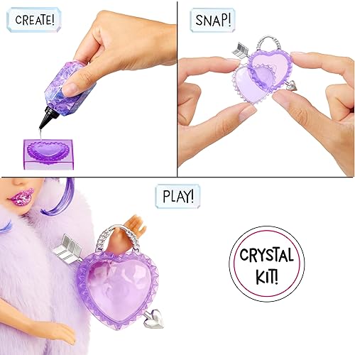 Rainbow High Creative Crystals Violet Fashion Doll - DIY Crystal Accessory Kit, Purple 11" - Perfect Kids Gift
