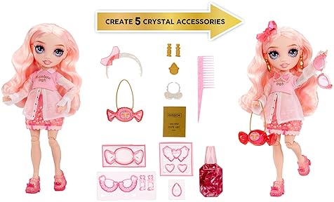 Rainbow High Creative Crystals Bella Pink Fashion Doll with Crystal Make Kit - Kids Gift