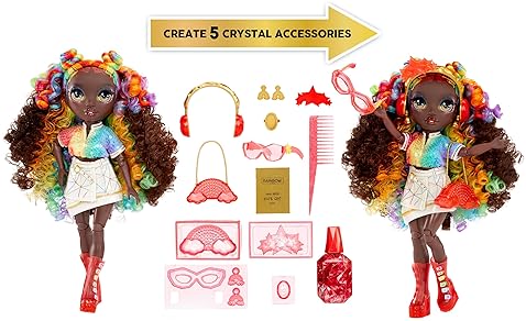 Rainbow High Crystal Iris Fashion Doll 11" with DIY Crystal Accessory Kit - Kids Gift 8+