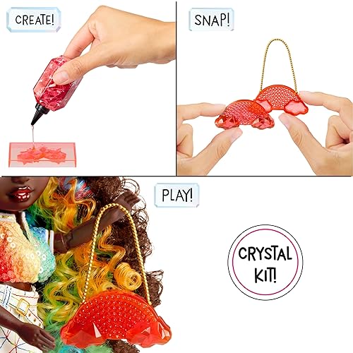 Rainbow High Crystal Iris Fashion Doll 11" with DIY Crystal Accessory Kit - Kids Gift 8+