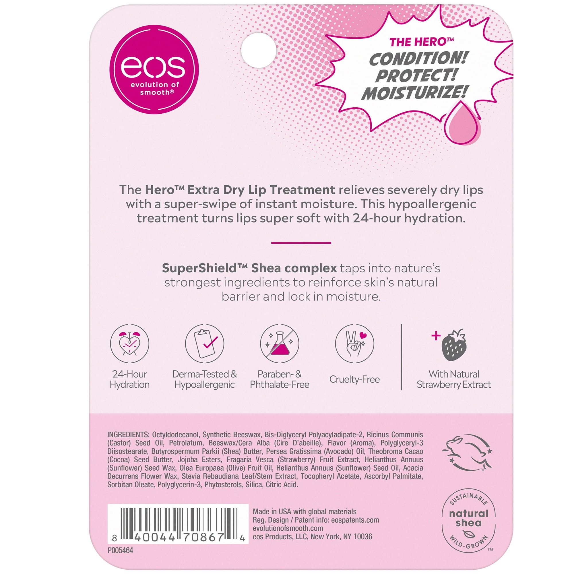EOS The Hero Extra Dry Lip Balm Treatment 2-Pack - Hydrating Lip Care