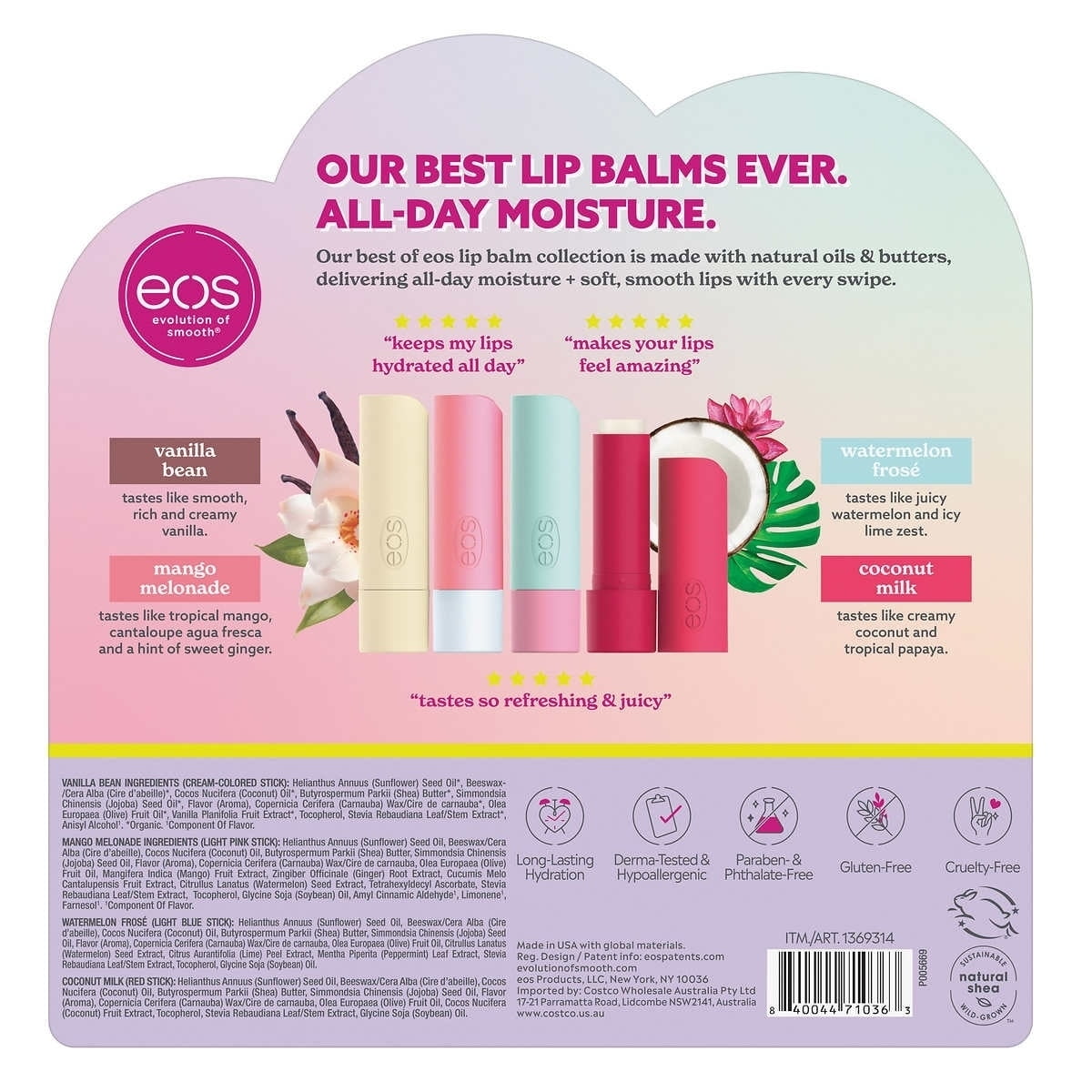 EOS Lip Balm Bundle - 9-Pack of Best-Selling Sticks