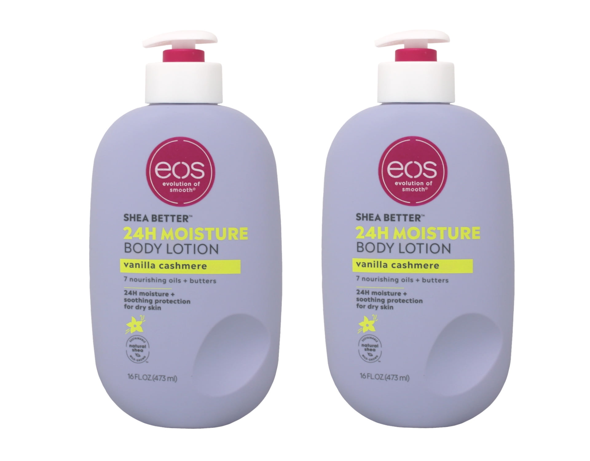 EOS Shea Better Body Lotion, Vanilla Cashmere 16 oz "2-Pack