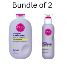 EOS Vanilla Cashmere Body Wash & Bikini Shave Oil Serum Bundle - 16 fl oz, 6 fl oz (Pack of 2)
