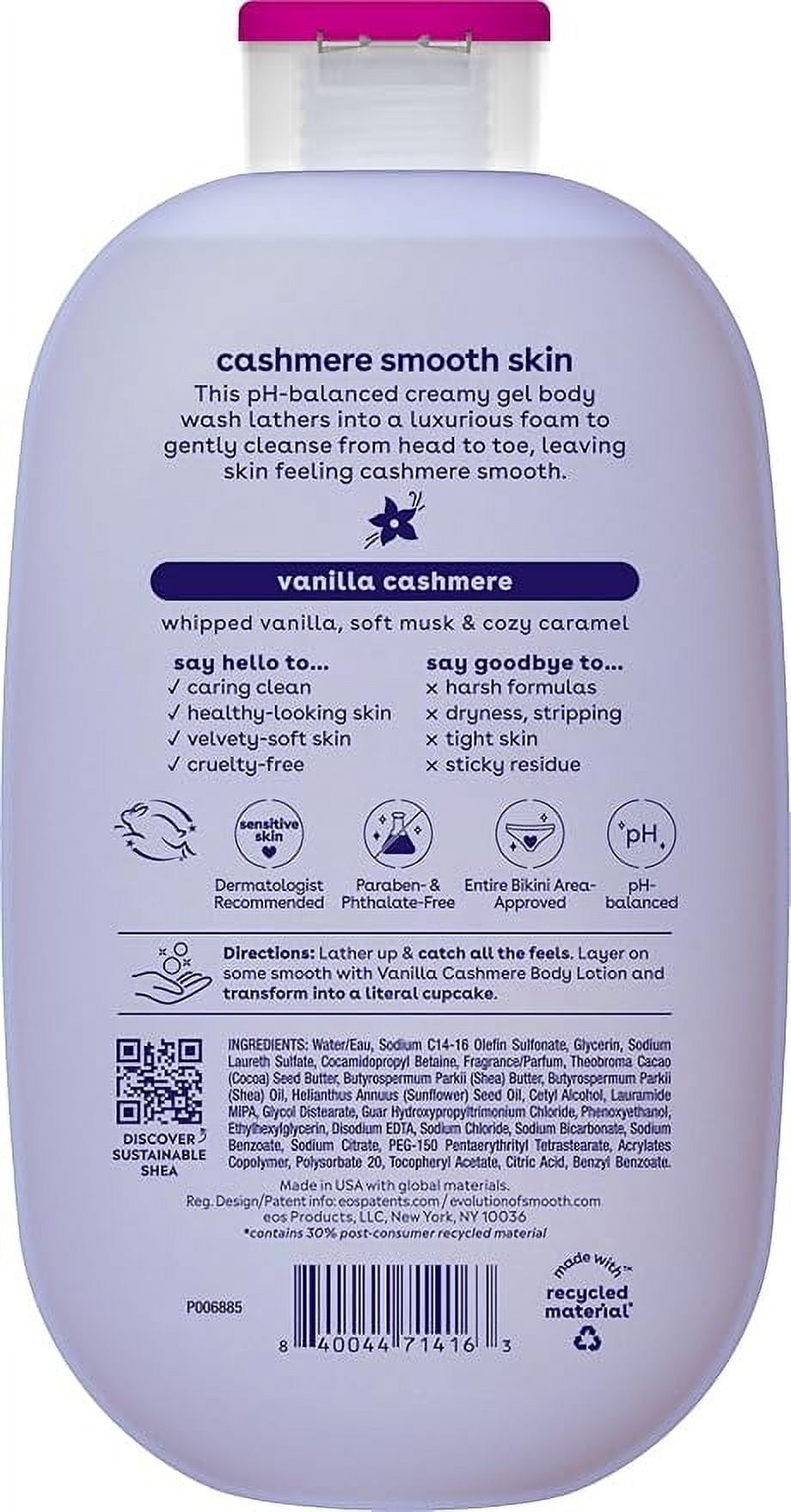 EOS Vanilla Cashmere Body Wash & Bikini Shave Oil Serum Bundle - 16 fl oz, 6 fl oz (Pack of 2)