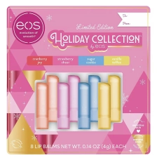 EOS Holiday Collection Lip Balm Variety Pack - Limited Edition, 8-Piece Set