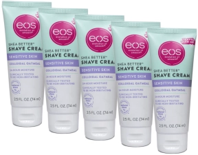 EOS Shea Better Shave Cream 2.5 fl oz Travel Size for Sensitive Skin 5-Pack