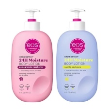 EOS Shea Better Body Lotion Set - Vanilla Cashmere & Pomegranate Raspberry, 2-Pack, 16 fl oz