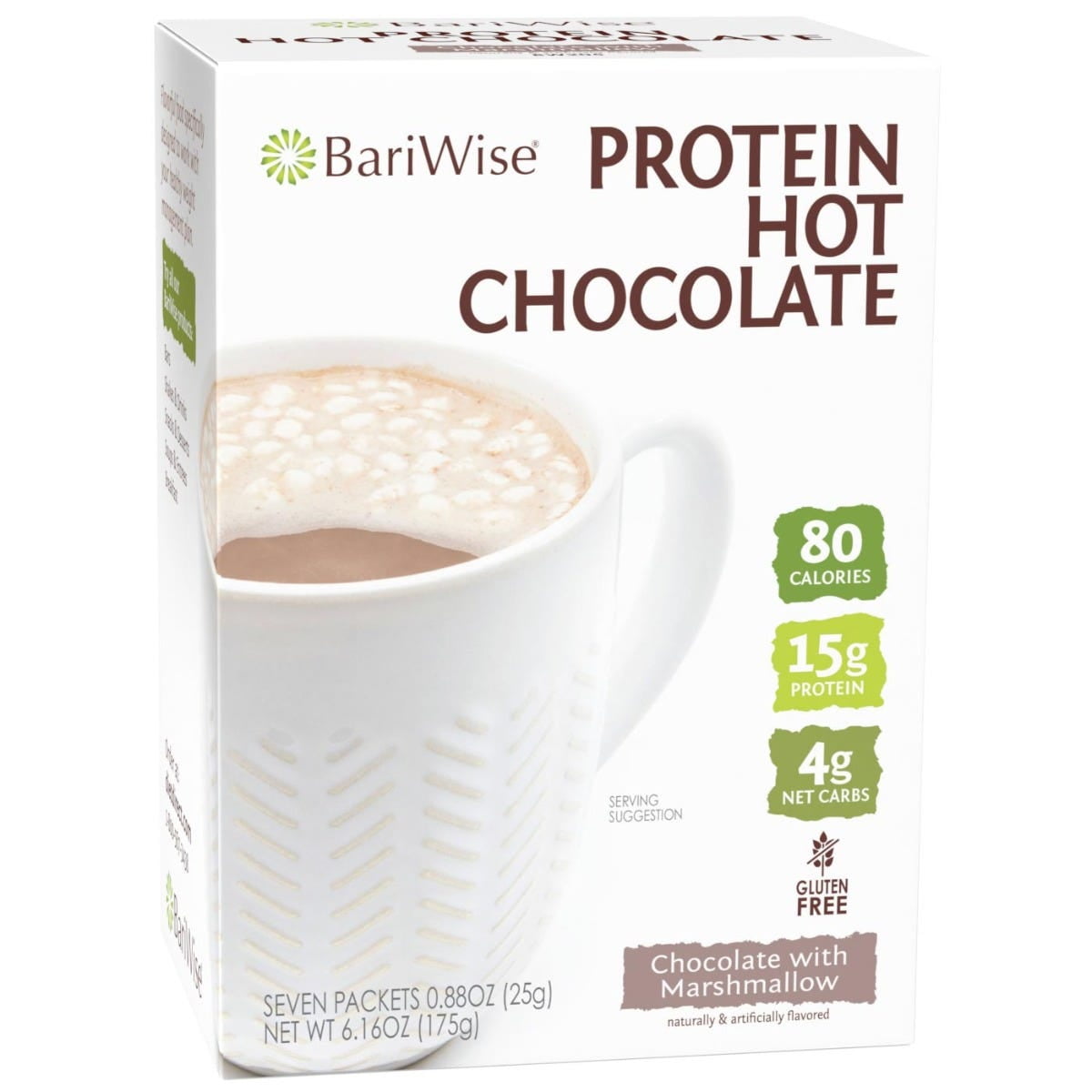 BariWise Protein Hot Chocolate with Chocolate Marshmallows, 7ct