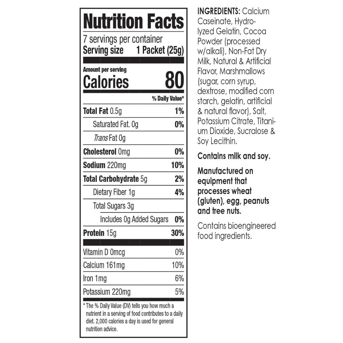 BariWise Protein Hot Chocolate with Chocolate Marshmallows, 7ct