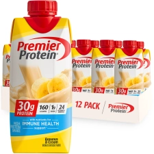 Premier Protein Shake, 30g Protein, 11 fl oz, 12 Pack Bananas & Cream