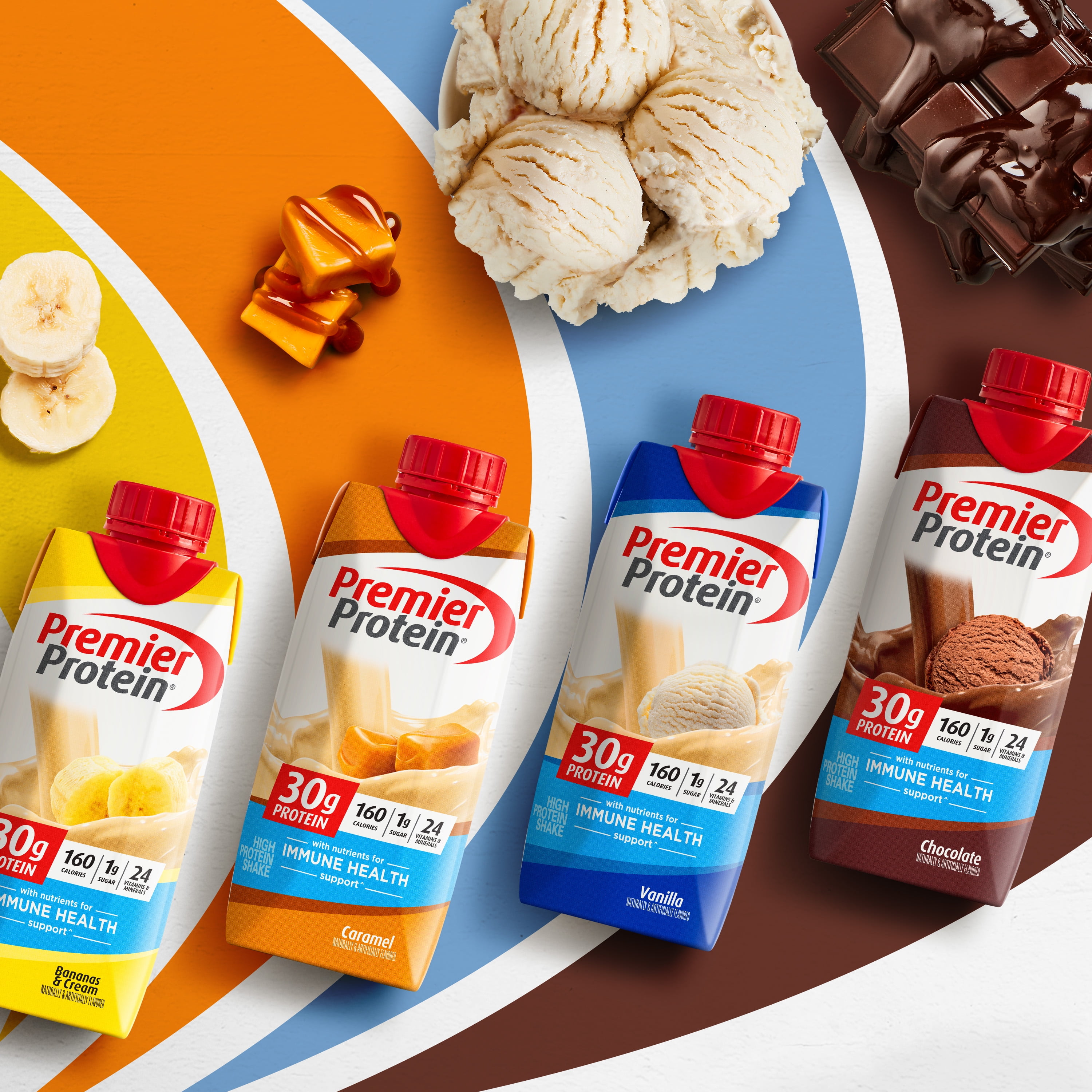 Premier Protein Shake, 30g Protein, 11 fl oz, 12 Pack Bananas & Cream