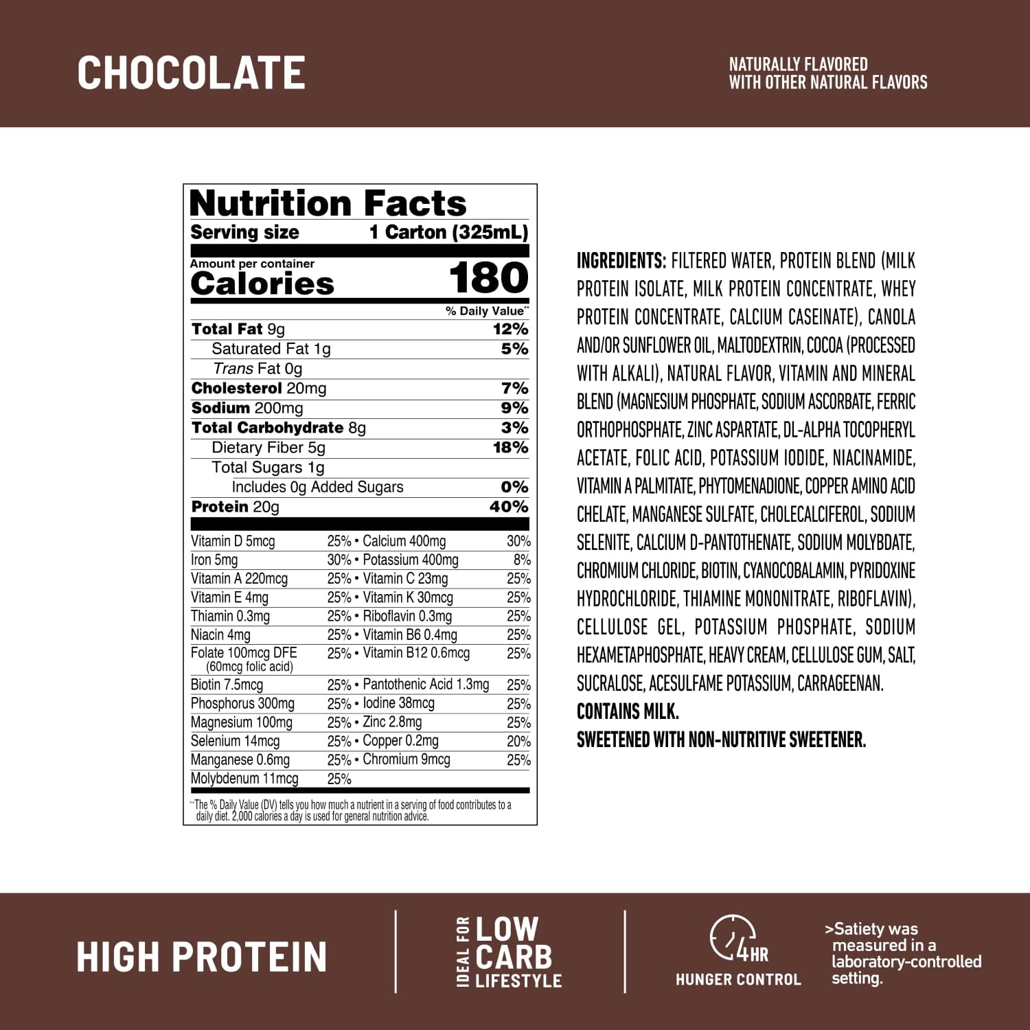 SlimFast Protein Shake - 20g Protein, Meal Replacement, Ready-to-Drink, Low Carb & Sugar - 12 Count