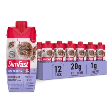 SlimFast Protein Shake - 20g Protein, Meal Replacement, Ready-to-Drink, Low Carb & Sugar - 12 Count