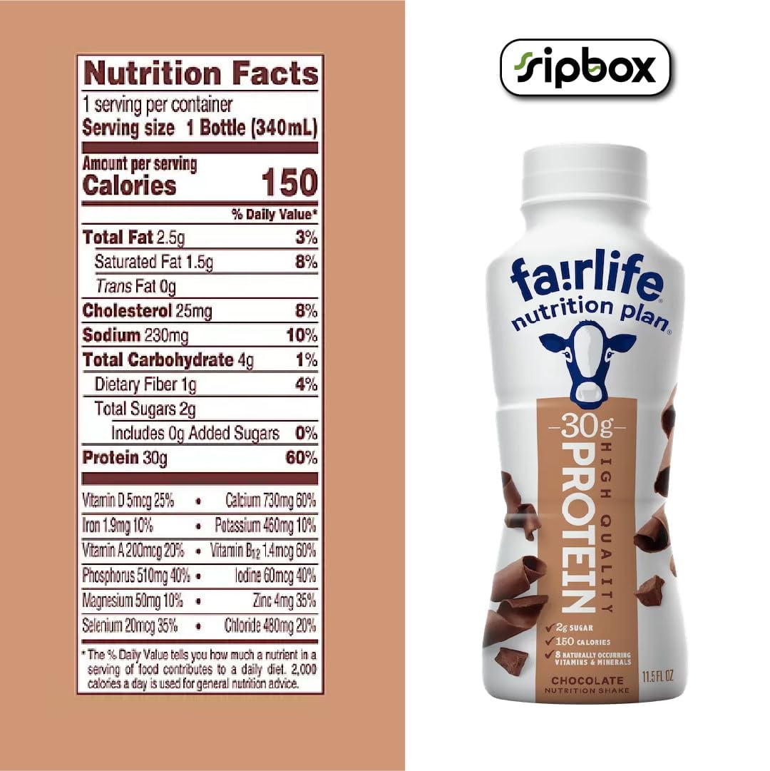 Fairlife Nutrition Plan Chocolate Protein Shake, 30g, 11.5 fl. oz (8 Pack)