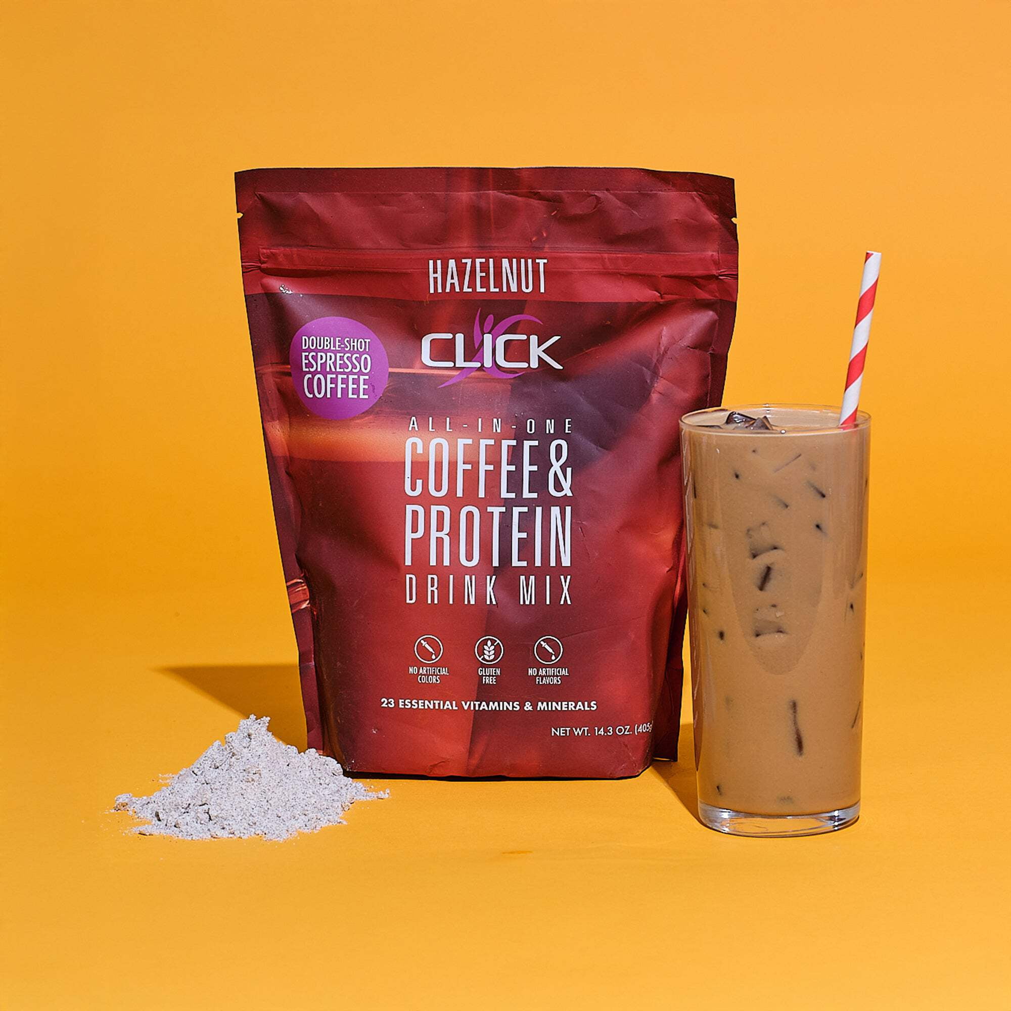 CLICK Mocha Coffee Protein Powder Meal Replacement - Energizing & Delicious