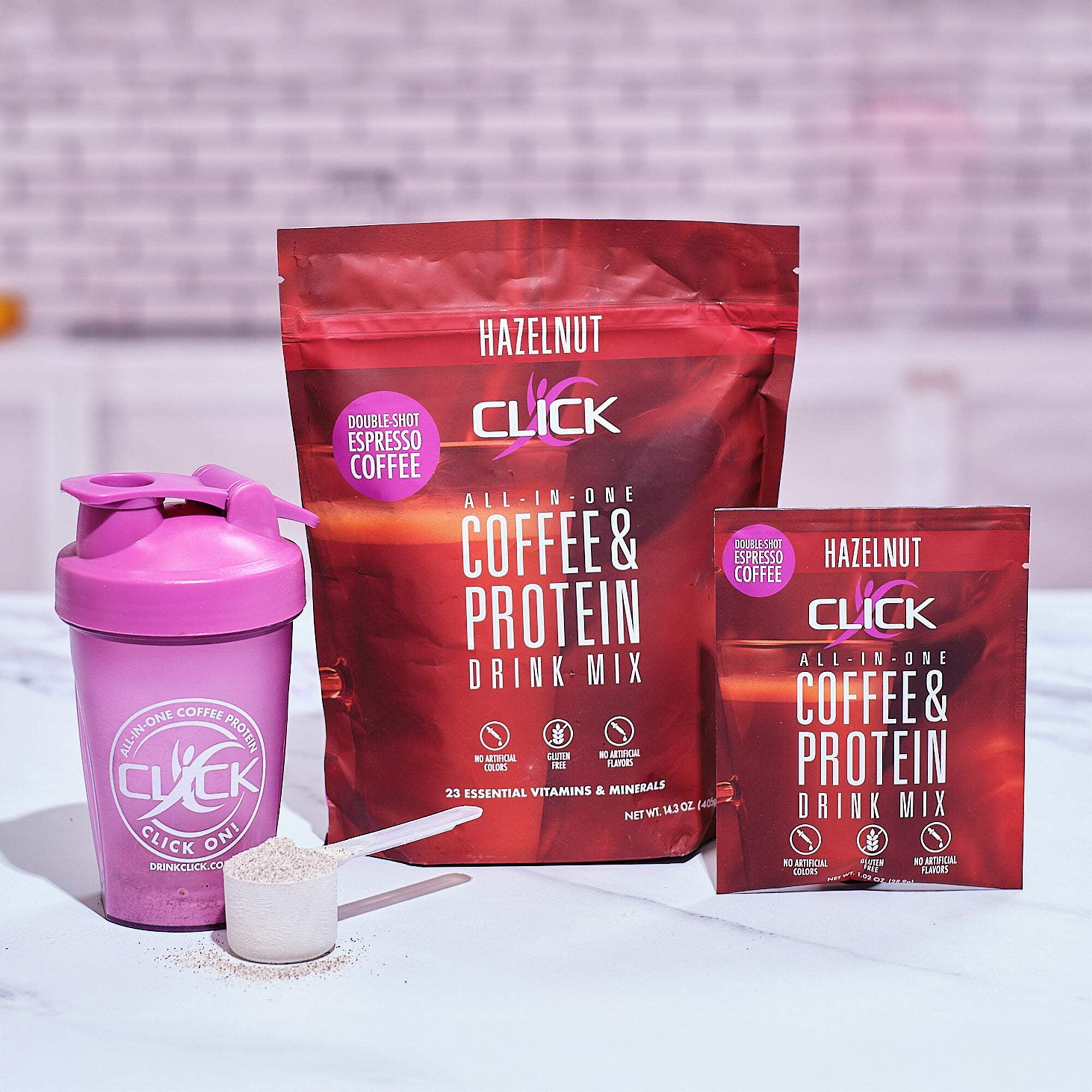CLICK Mocha Coffee Protein Powder Meal Replacement - Energizing & Delicious