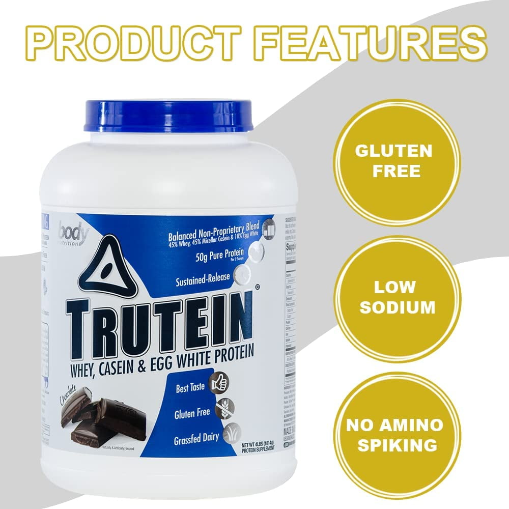 Body Nutrition Trutein Chocolate Protein Powder 4 lb. (1814g)