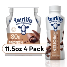 Fairlife Nutrition Plan Chocolate Drink 11.5 fl oz Bottles, 4-Pack