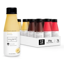 Soylent Vegan Meal Replacement Shake 14oz Plant Protein, Ready-to-Drink, Banana Split Variety Pack - 12 Pack