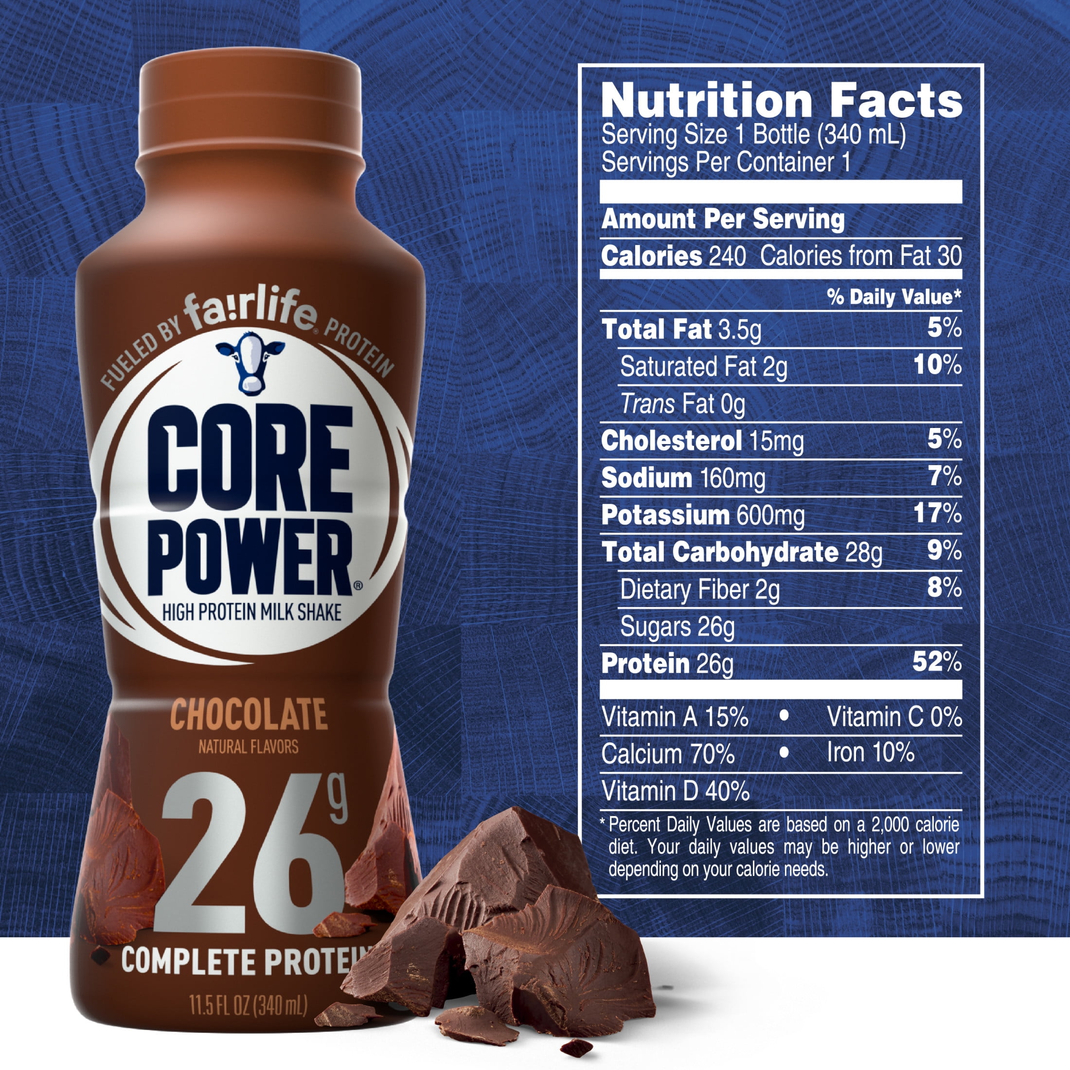 Fairlife Milk Chocolate Core Power Protein Drink - 11.5 fl oz, 26g