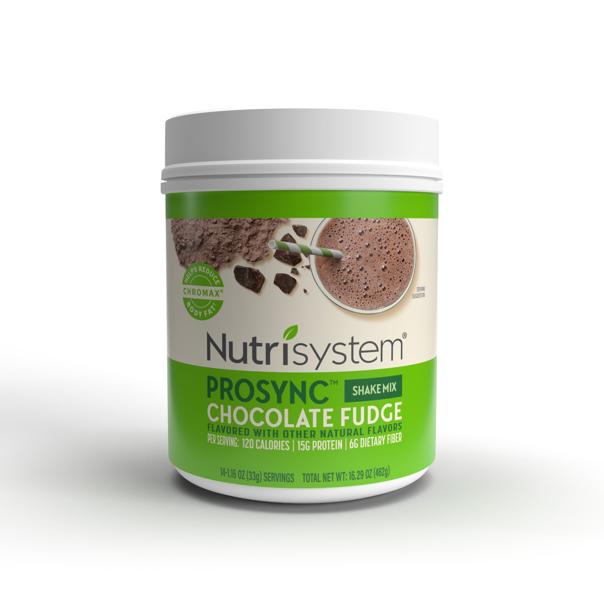 Nutrisystem Prosync Chocolate Fudge Meal Replacement Shake - 15g Protein Nutrition Drink - 16.3 oz