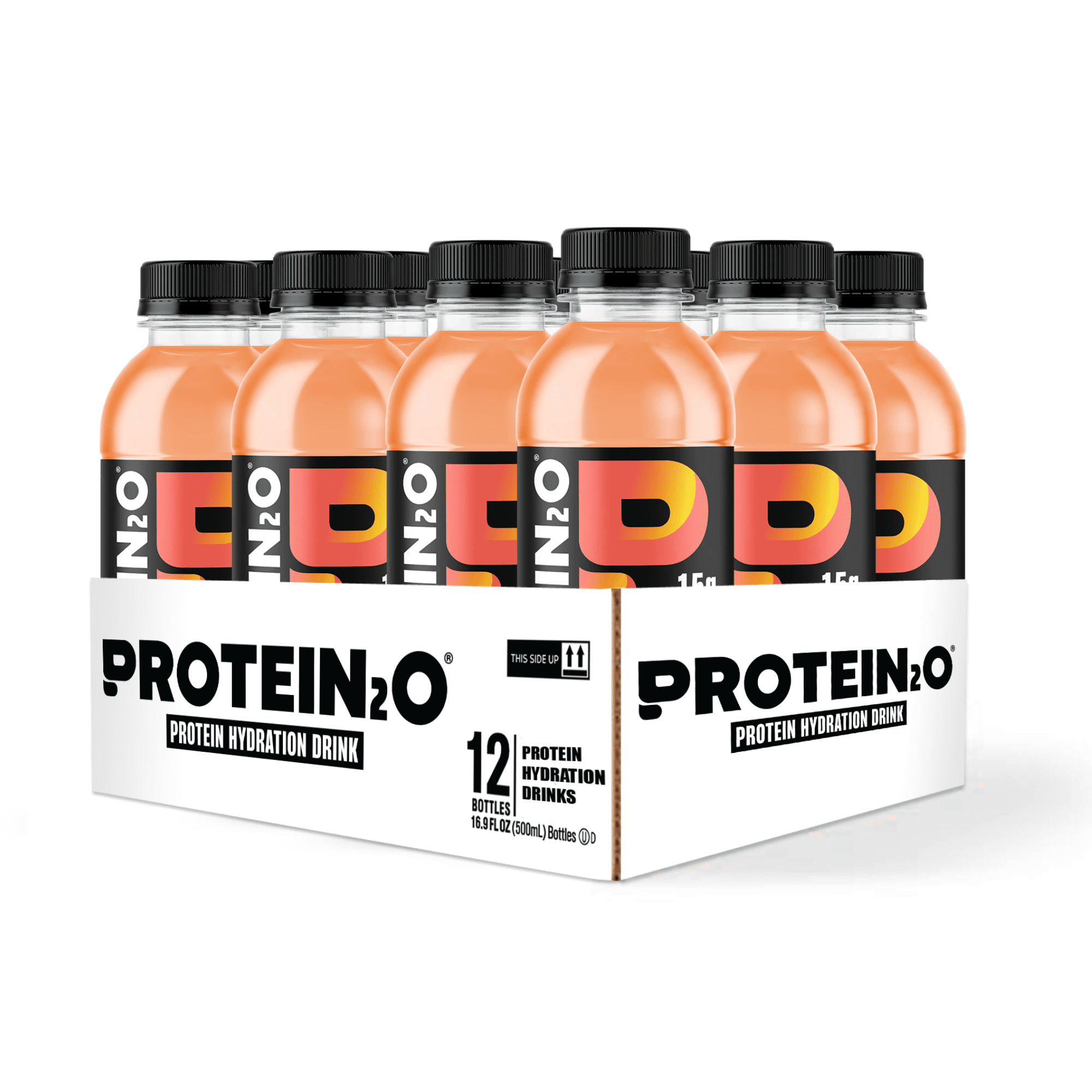 PROTEIN ISOLATE HYDRATION DRINK WITH ELECTROLYTES & VITAMINS, PEACH MANGO FLAVOR, 16.9 OZ BOTTLE (PACK OF 12)
