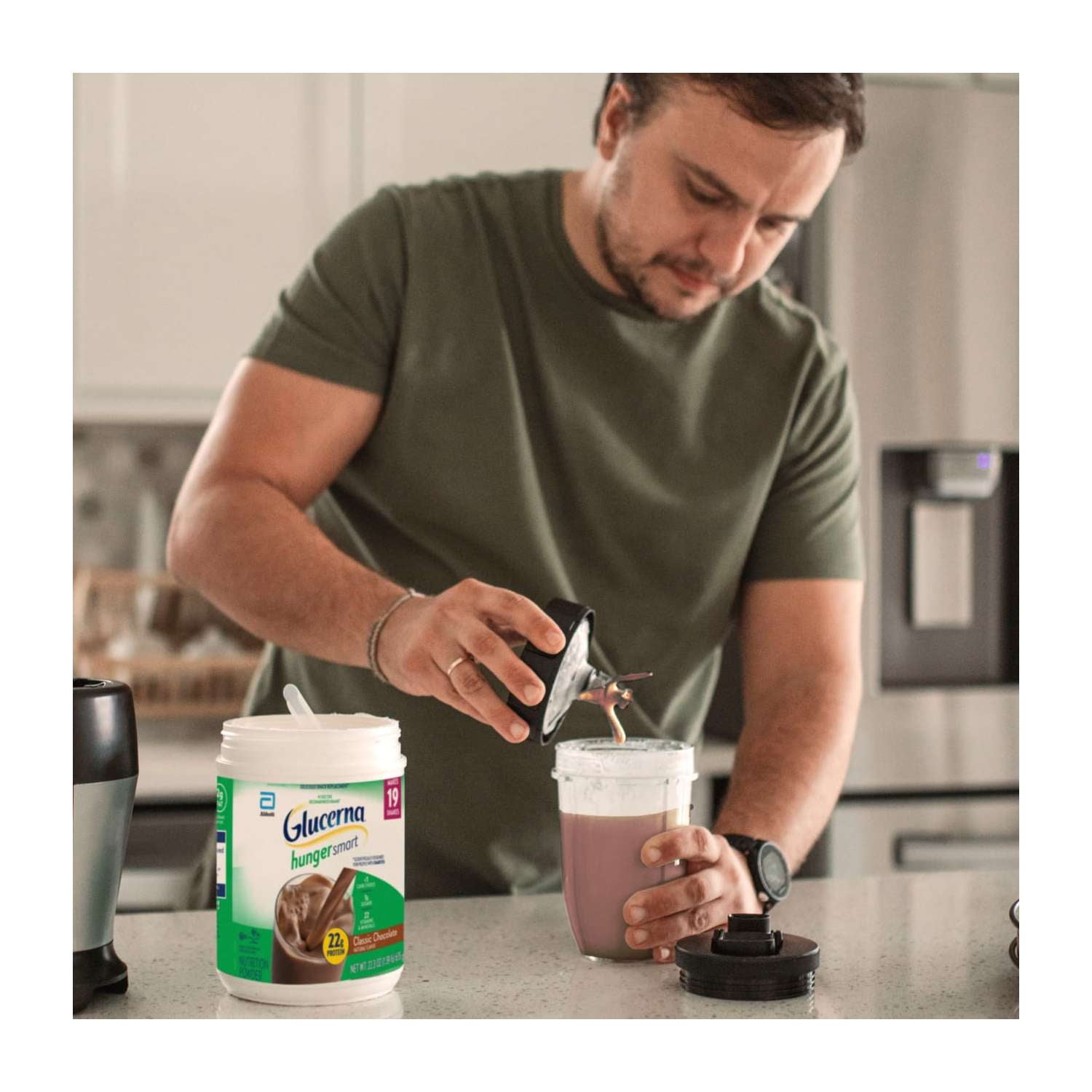 Glucerna Hunger Smart Diabetic Protein Shake - Classic Chocolate - 22.3 oz Tub - 1 Count