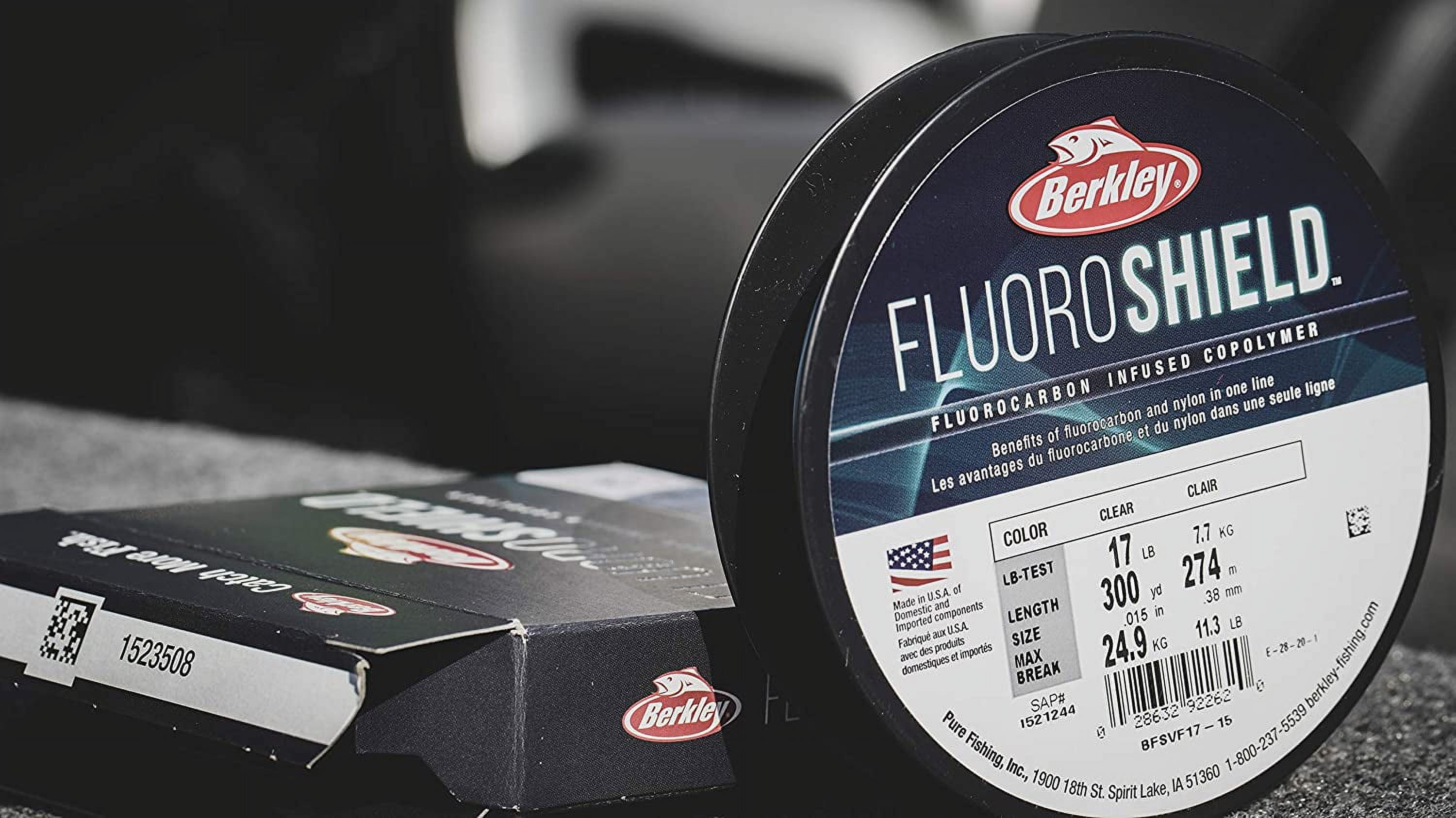 Berkley FluoroShield Clear 25lb 11.3kg Fishing Line - Premium Quality