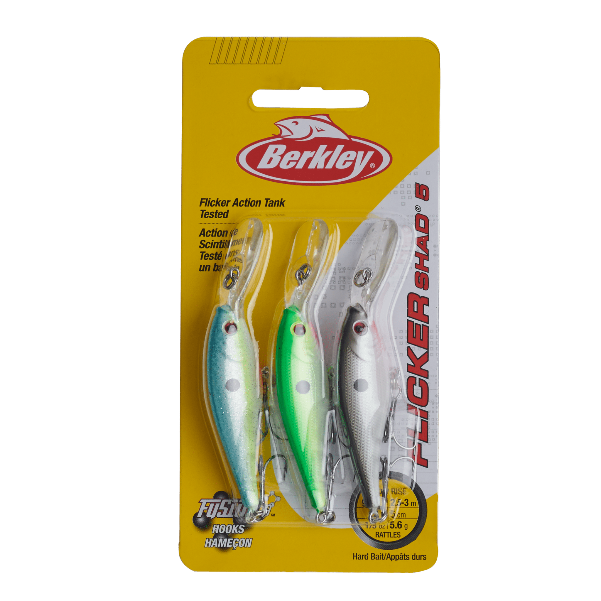 Berkley Flicker Shad Fishing Lure 3-Pack in Assorted Colors