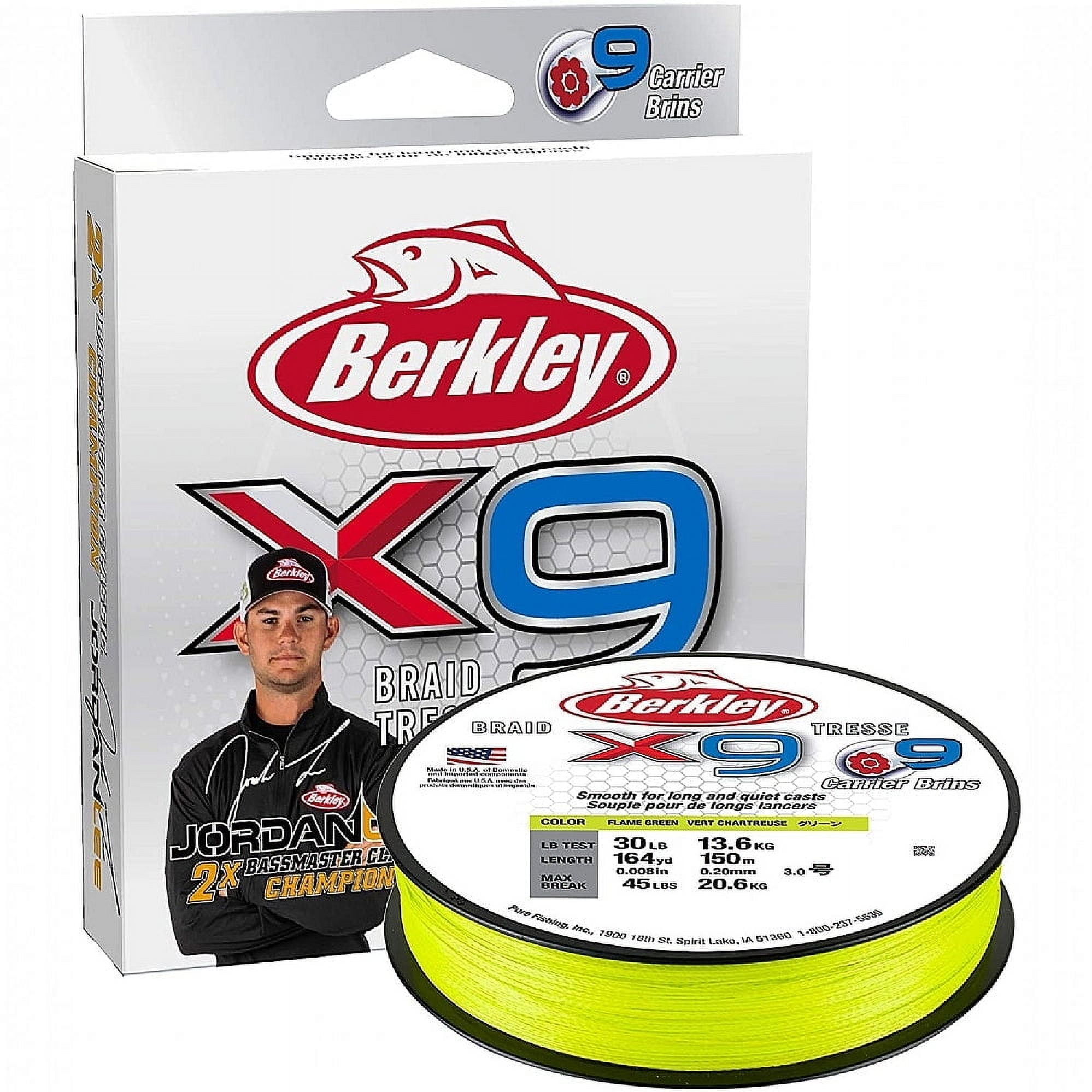Berkley x9 Braid Superline Crystal 10lb Test 27lbC 12.1kg Line
