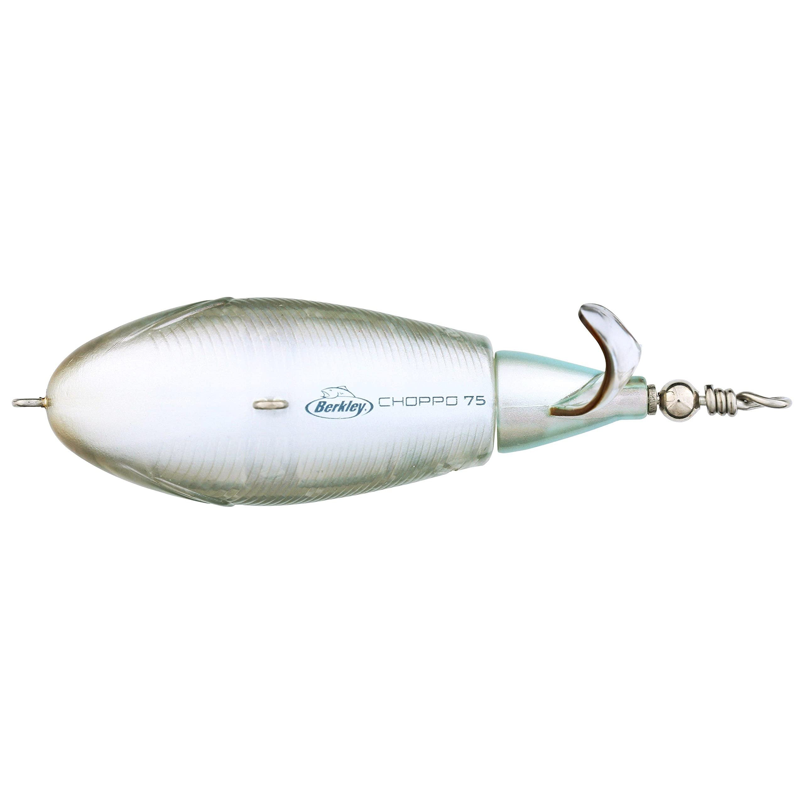 Berkley Choppo Topwater Fishing Lure in Perfect Ghost, Size 75