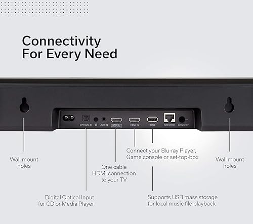DENON HOME SOUND BAR 550 - 3D SURROUND SOUND, DOLBY ATMOS, DTS:X, ALEXA, HEOS, SUBWOOFER WITH DEEP BASS