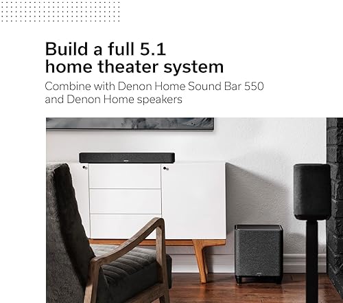 DENON HOME SOUND BAR 550 - 3D SURROUND SOUND, DOLBY ATMOS, DTS:X, ALEXA, HEOS, SUBWOOFER WITH DEEP BASS