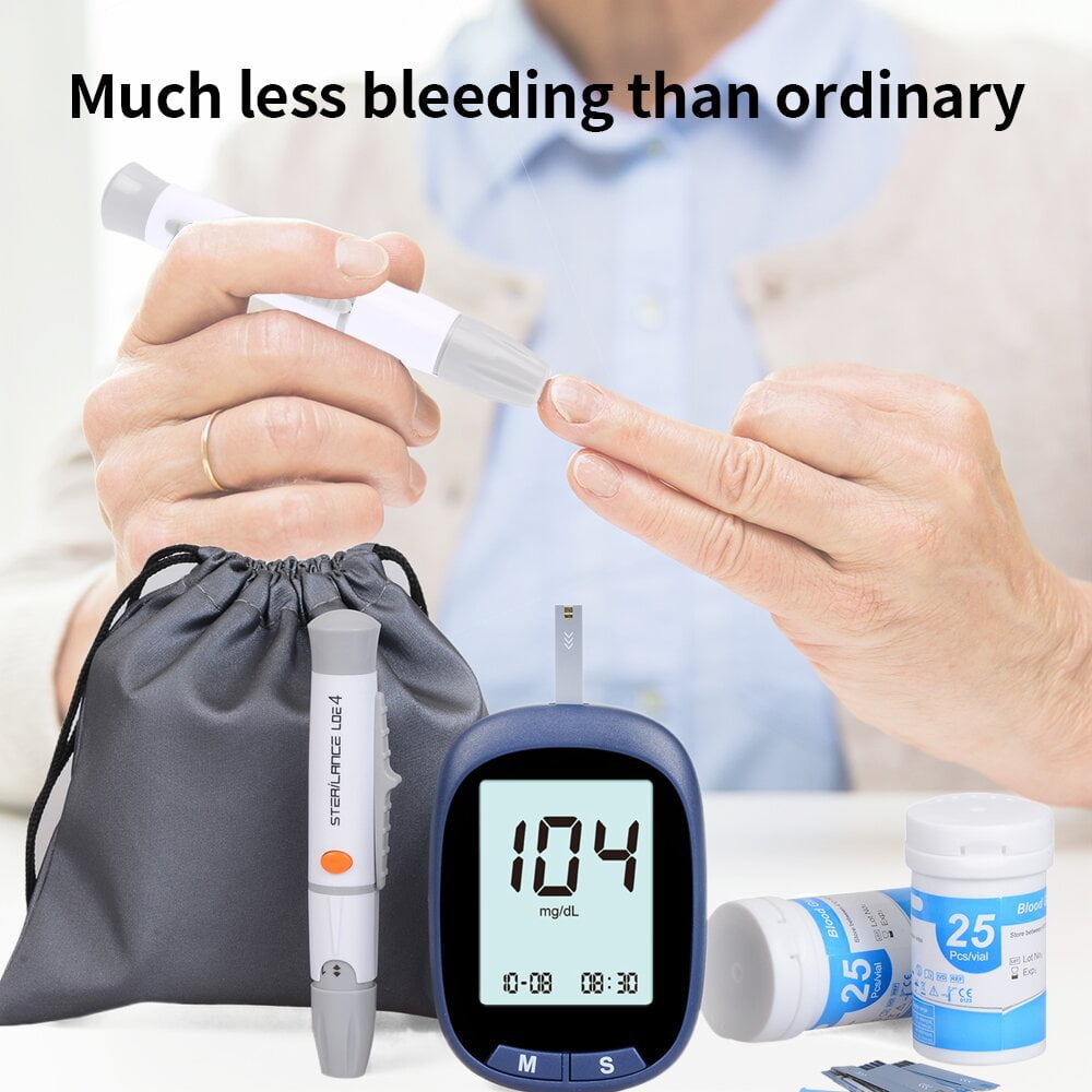 EWXY Blood Sugar Tester Kit: Glucose Monitor Meter for Diabetes Testing