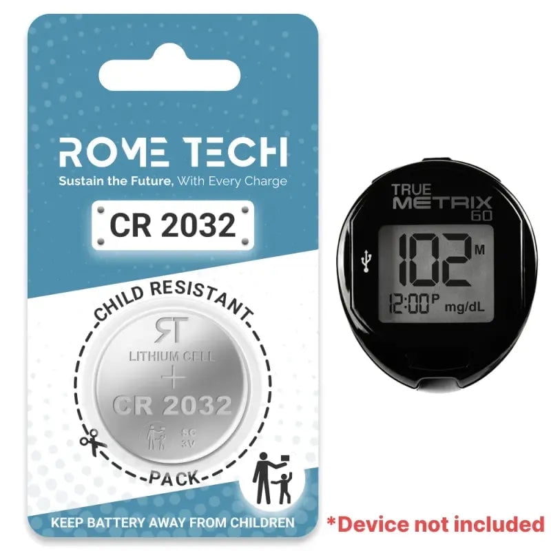 Rome Tech TRUE METRIX GO Blood Glucose Monitor Battery Replacement