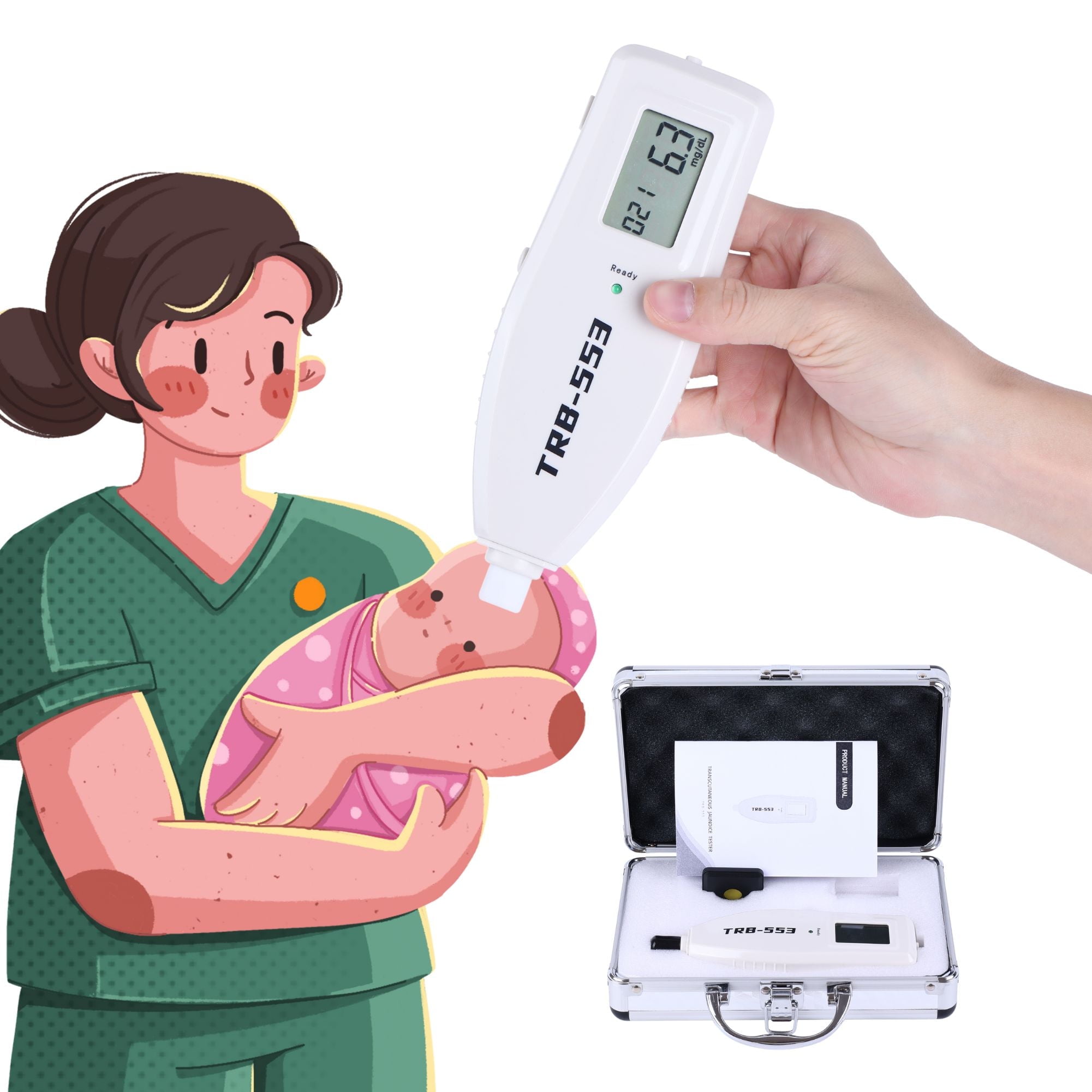 LCD Bilirubin Meter for Newborn and Adult Bilirubin Analysis