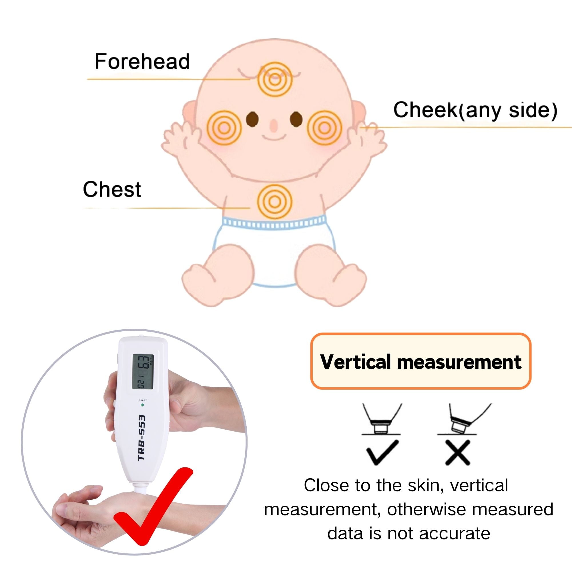LCD Bilirubin Meter for Newborn and Adult Bilirubin Analysis