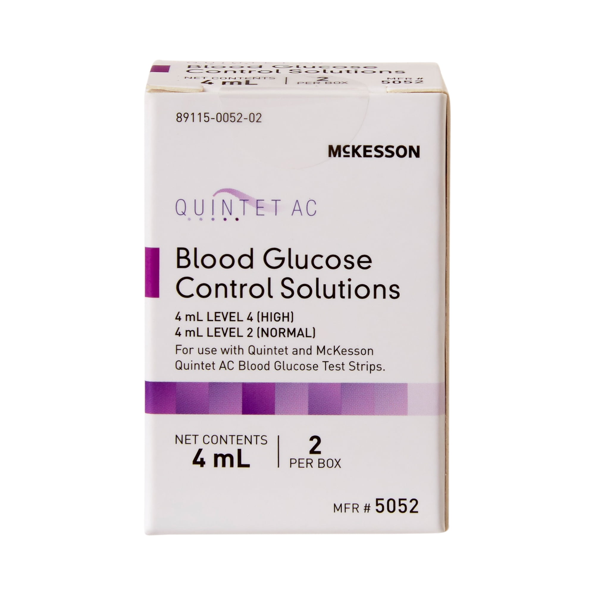 McKesson Quintet AC Glucose Meter Control Solution, 1 Ct - Level 1/2