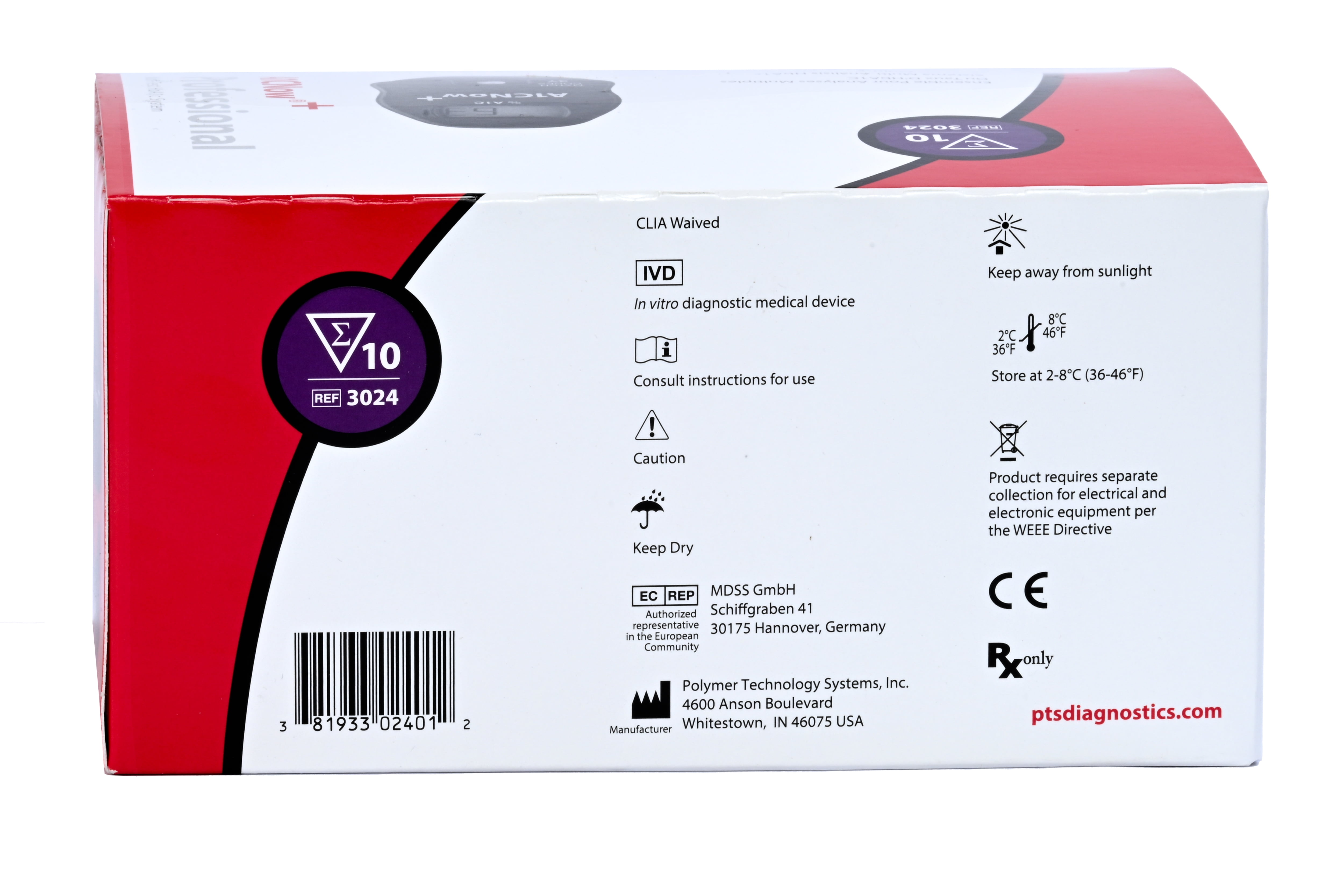 A1CNow Test Kit for Diabetes Monitoring - 10 Blood Sample Tests