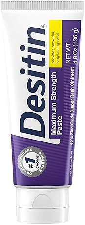 Desitin Maximum Strength Baby Diaper Rash Cream, 40% Zinc Oxide, 4.8 oz - Treatment, Relief & Prevention