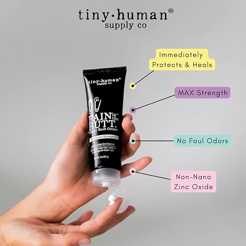 PAIN IN THE BUTT MAX DIAPER RASH CREAM, 40% ZINC OXIDE, 3-PACK - NATURAL INGREDIENTS, SOOTHING RAPID RELIEF