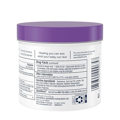 Desitin Maximum Strength Baby Diaper Rash Cream, 40% Zinc Oxide, Hypoallergenic, Paraben-Free, 16 oz