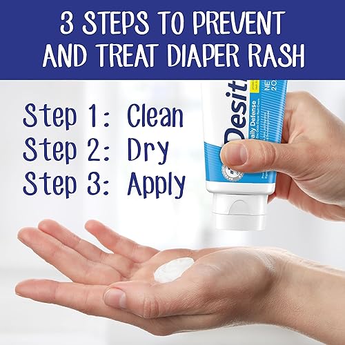 Desitin Daily Defense Baby Diaper Rash Cream with Zinc Oxide - Hypoallergenic, 4.8 oz