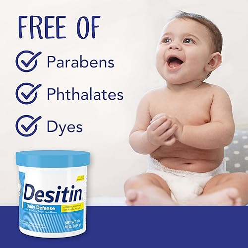 Desitin Daily Defense Baby Diaper Rash Cream - 16 oz, 13% Zinc Oxide, Hypoallergenic, Barrier Cream for Rash Prevention