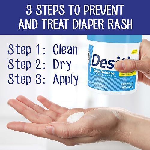 Desitin Daily Defense Baby Diaper Rash Cream - 16 oz, 13% Zinc Oxide, Hypoallergenic, Barrier Cream for Rash Prevention