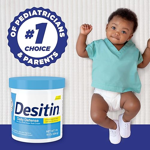 Desitin Daily Defense Baby Diaper Rash Cream - 16 oz, 13% Zinc Oxide, Hypoallergenic, Barrier Cream for Rash Prevention