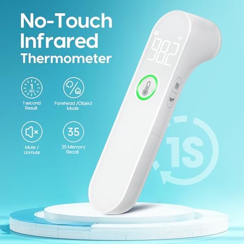 VIPROUD FAST ACCURATE THERMOMETER FOR ADULTS & KIDS, FEVER ALARM, MUTE MODE - FSA HSA ELIGIBLE