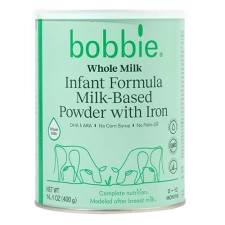 Bobbie Grass Fed Whole Milk Infant Formula for Newborn to 12 Months, 14.1 oz